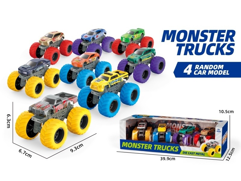 1:64 Large Wheel Sliding Alloy Bike (2 Models Mixed)