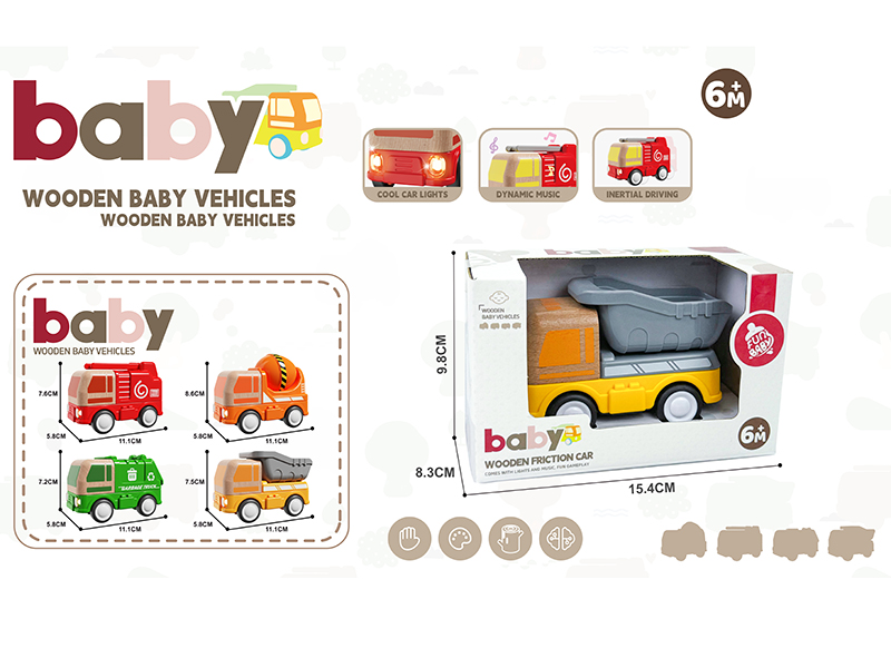 Wooden Baby Vehicle With Light And Music