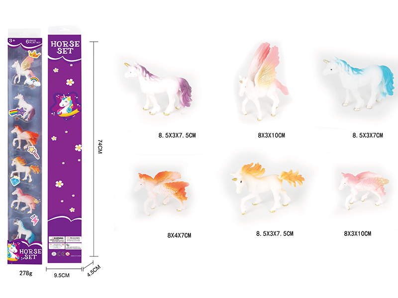 Solid Unicorn Set 6PCS
