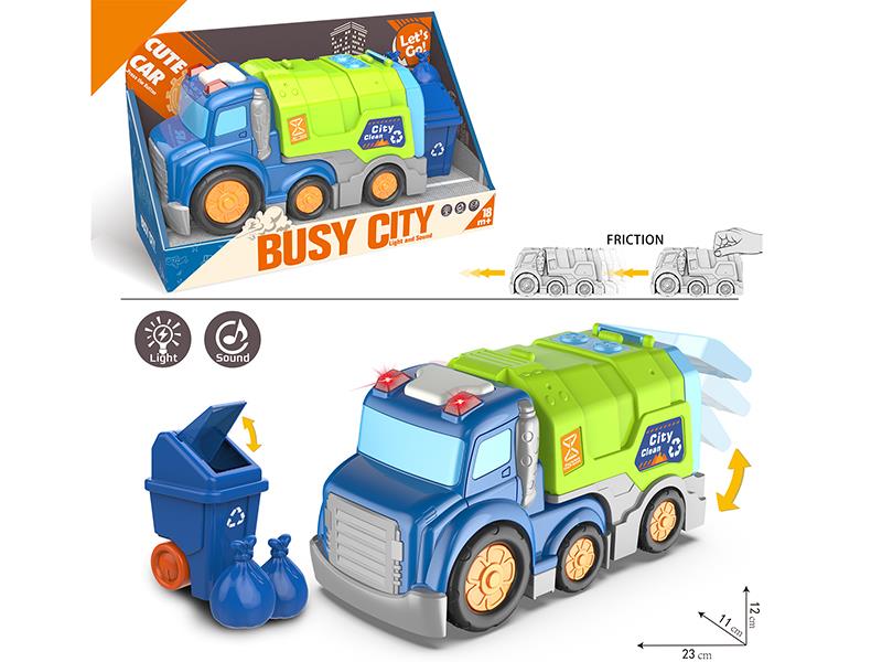 Friction Cartoon Garbage Truck