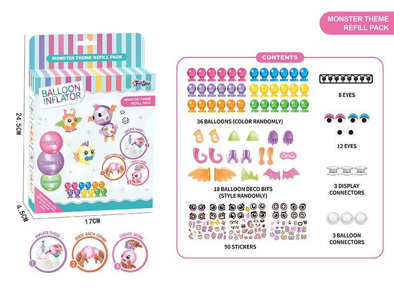 Monster Theme Balloons Refill Pack
