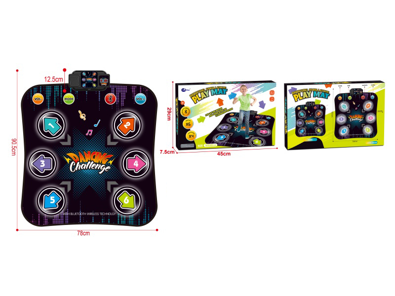 Children'S Bluetooth Light Music Dance Carpet (Single Light Guidance Model)