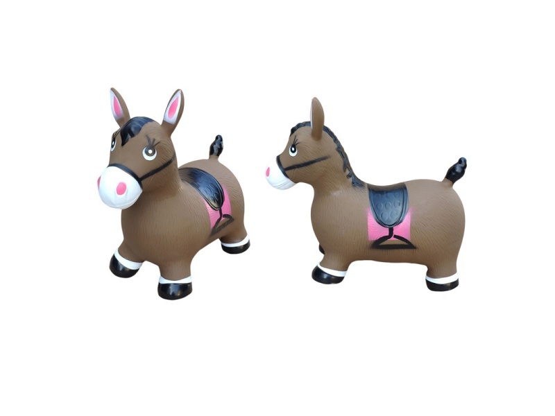 Inflatable Painted Coffee Horse With Flash Music