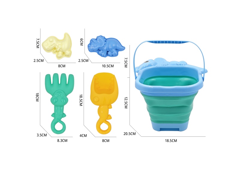 A Set Of 5-Piece Beach Buckets