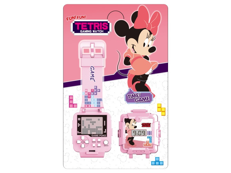 Minnie Tetris Game Electronic Watch
