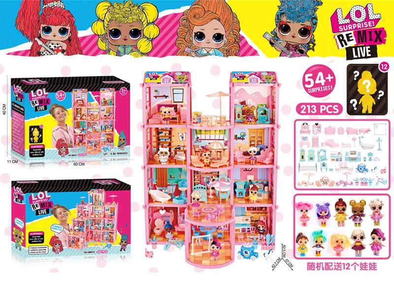 DIY Surprise Doll Villa Set