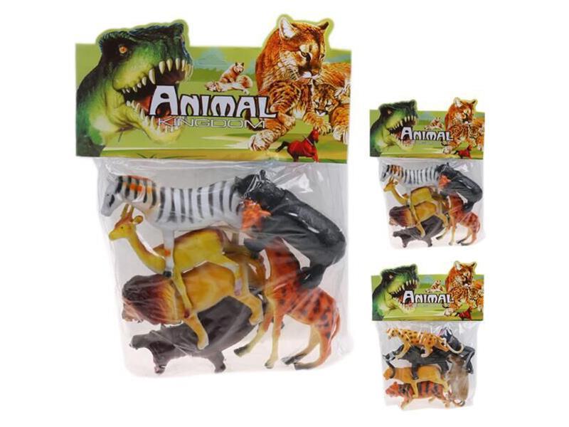 Solid Spray-Painted Animals Set 6pcs