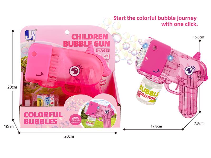 Transparent Multi Hole Unicorn Bubble Gun With Lights