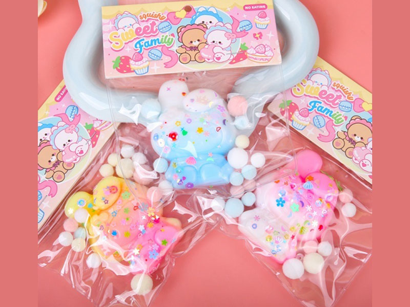 Jelly Kneading Game Mixed With Color Series Medium Size Sanrio Merlot - Folded Ear Sequins + Pom-Pballs + Card Heads