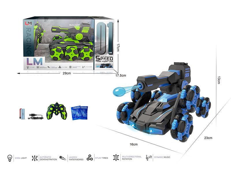 Remote Control Six Wheel Water Bomb Tank
