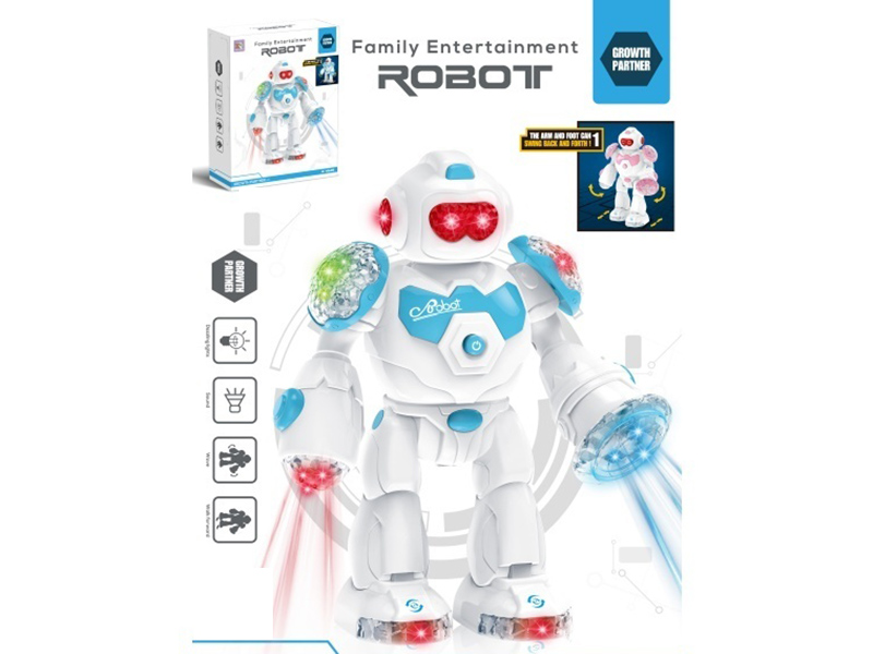 Future Mechanical Combat Robots, With Lights And Music, Electric Straight Movement (Two-Color Mixed Equipment).