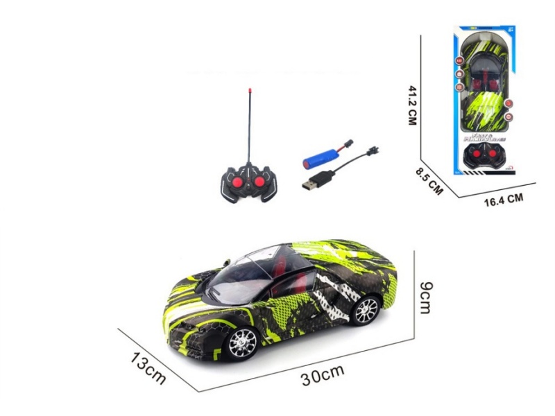 4-Channel  Remote Control Car Graffiti Bugatti