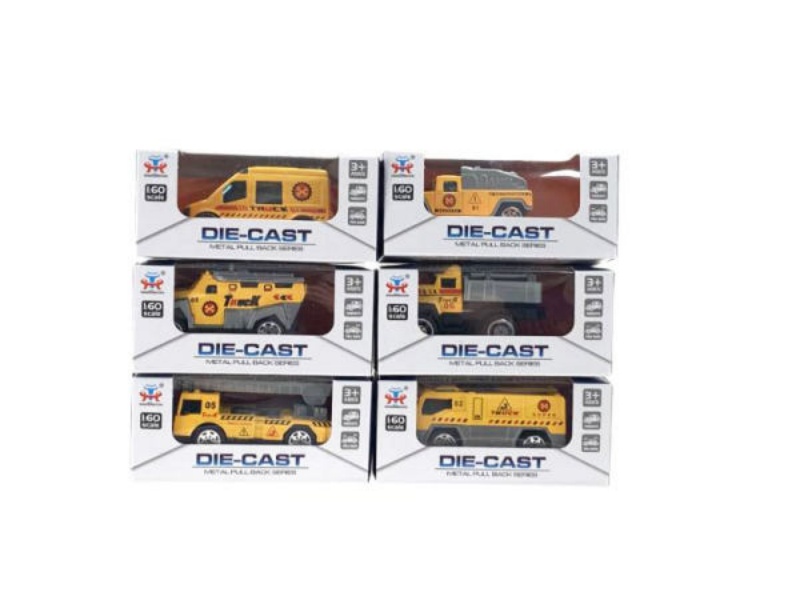 Sliding Alloy Engineering Car