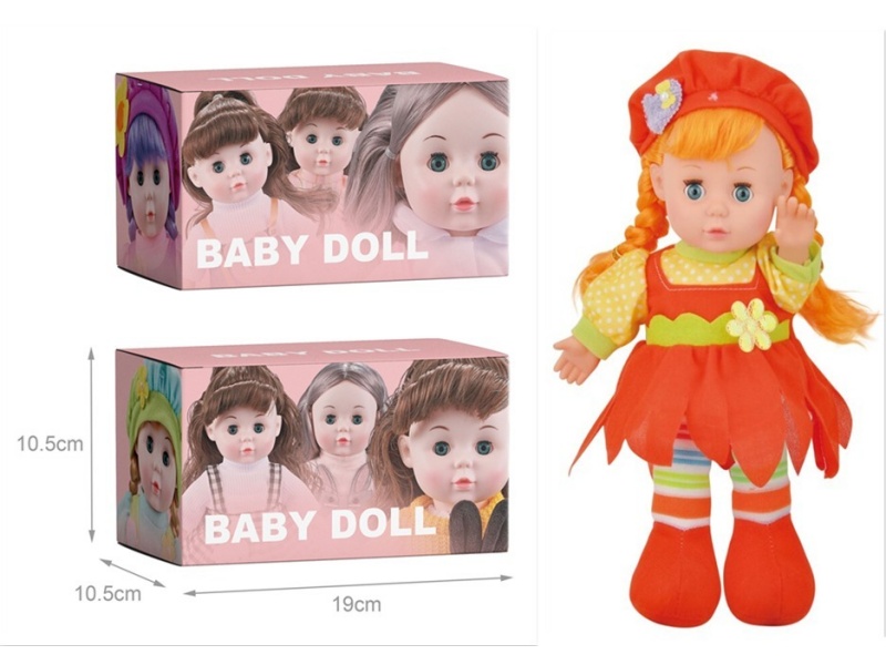 12-Inch Forest Dudu Baby Music Doll In Orange
