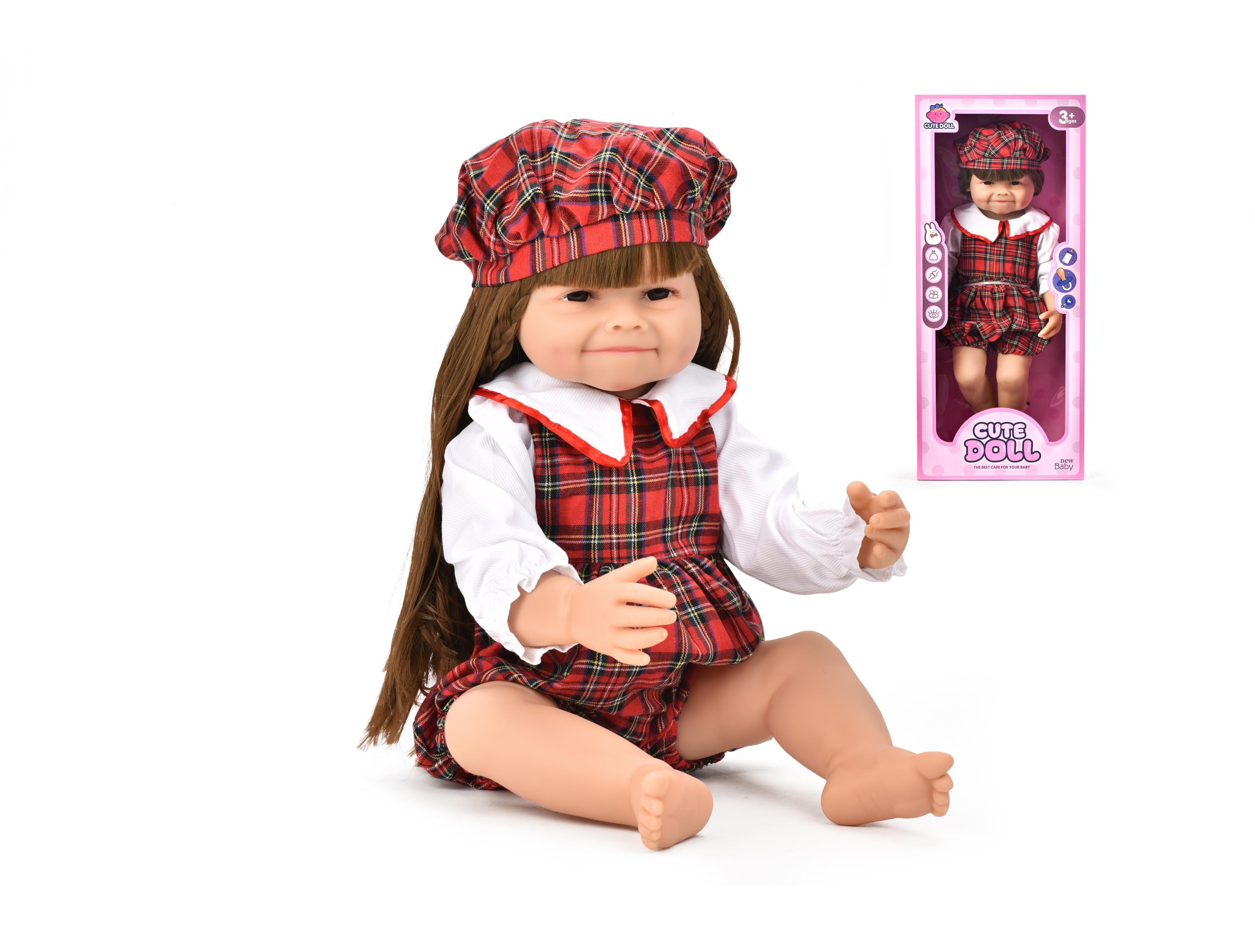 60Cm Reborn Doll, 22-Inch Simulated Baby, Soft Rubber, Fully Lined