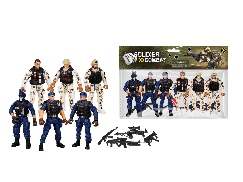 Soldiers Toy With Weapon