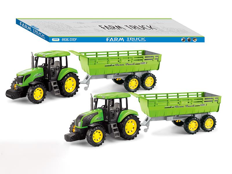 Friction Farm Tractor With Tailer