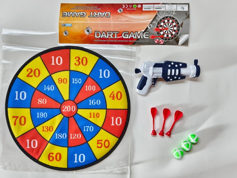 36CM Velcro Dartboard With Sticky Ball, Gun, Dart