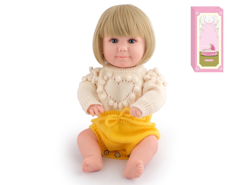 50cm Soft Plastic Reborn Doll(Wig Sheath)With Feeding-Bottle, Magnetic Pacifier, Diaper, Birth Card