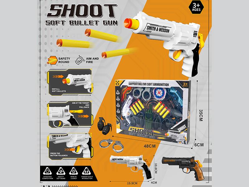 Manual Revolver Soft Bullet Gun
