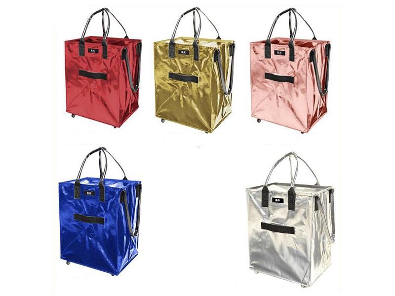 Medium Colorful Wheeled Shopping Bag