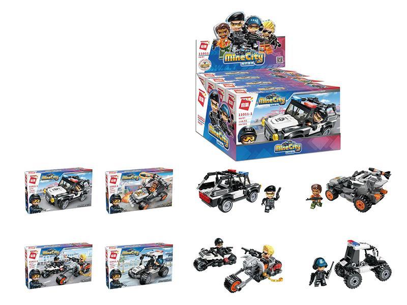 Police Mini Building Blocks 4pcs/Box