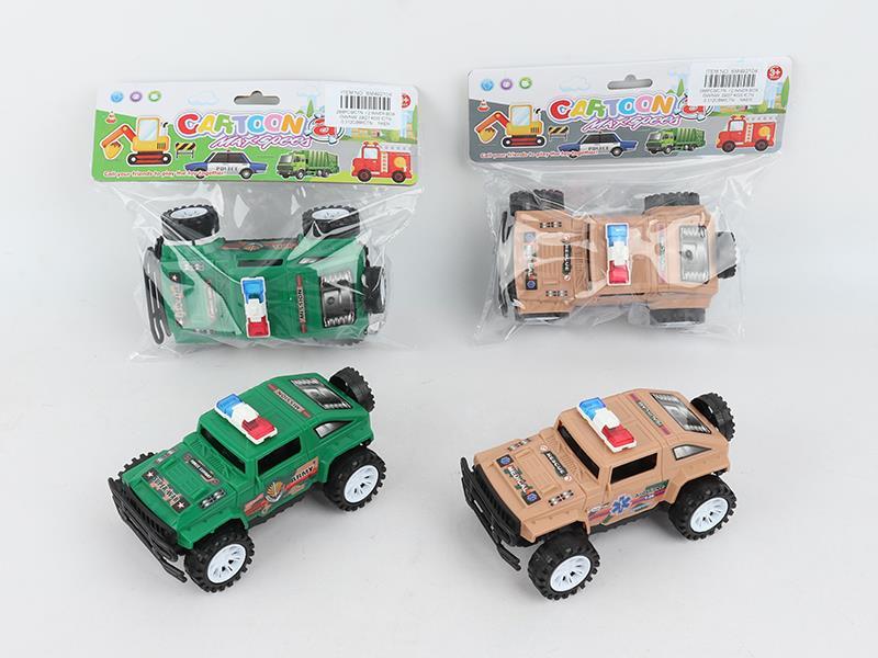 Friction Military Cross Country Car