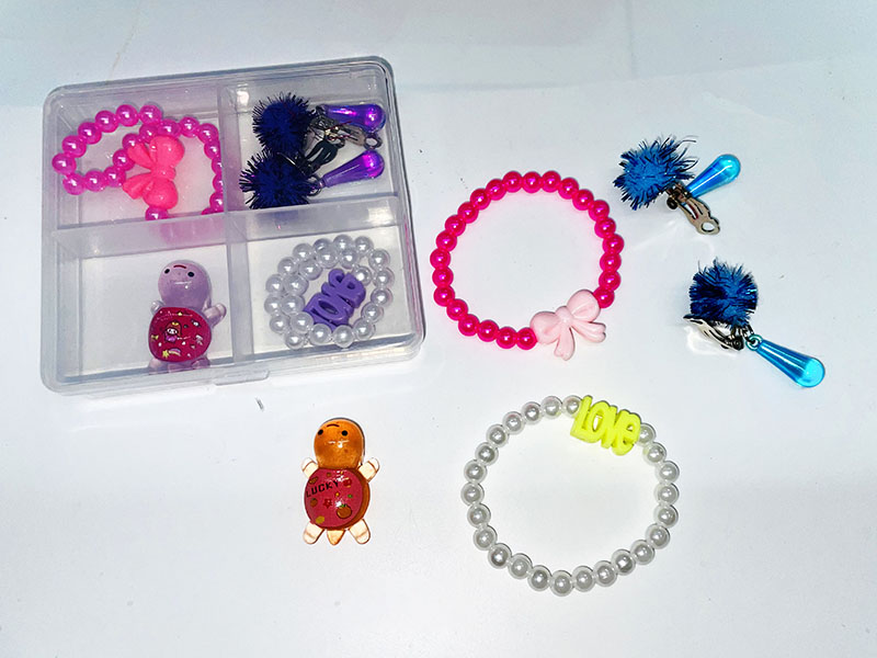 Jewelry Box Set Bracelet 2PCS + Eardrop + Turtlet Toy