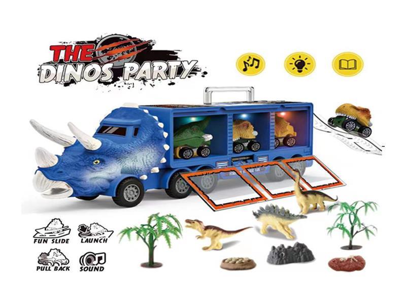 Friction Dinosaur Storage Car With Light Music