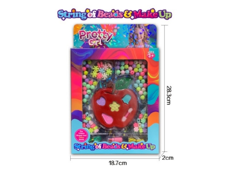 Apple Makeup Macaroon Bead Set