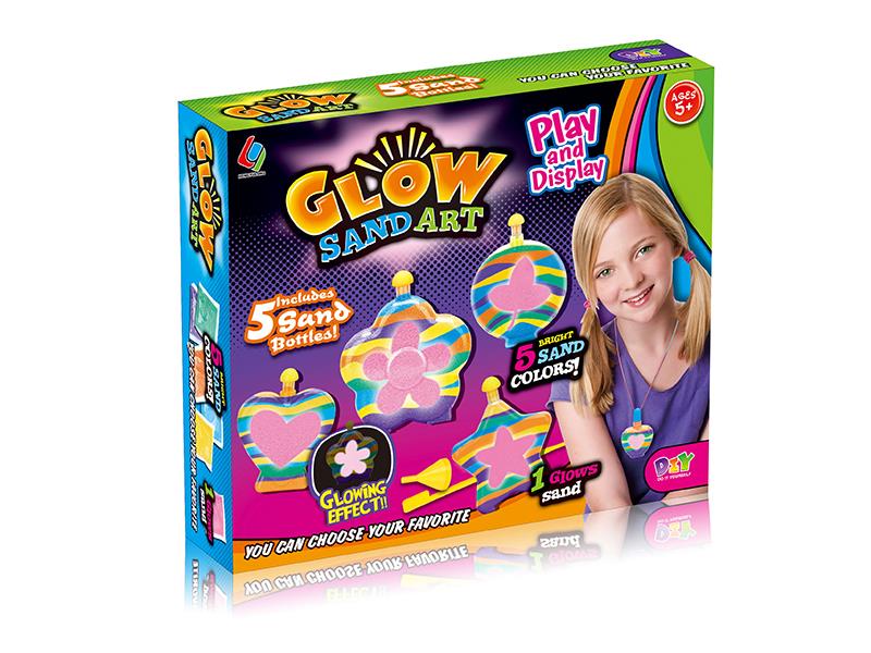Creative Kids DIY Sand Art(Glow In The Dark,5 Sand Bottles)