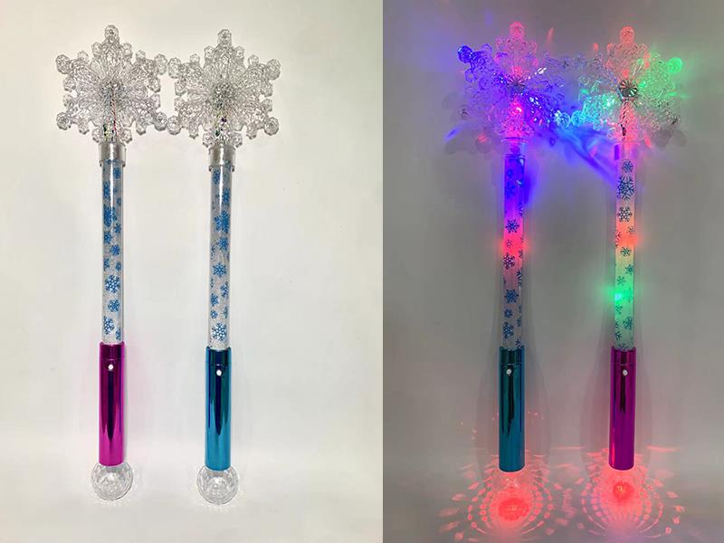 Electroplated Snowflake Flash Stick With 10 Lights