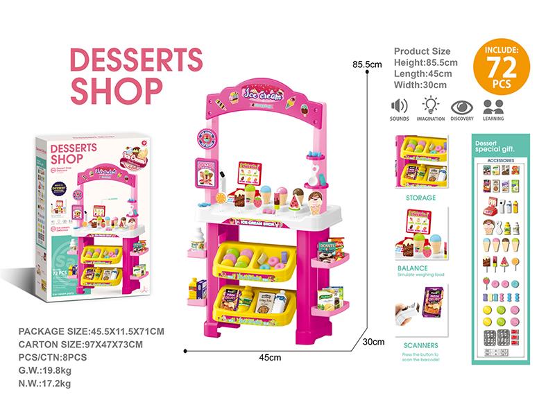 Supermarket Counter Play Set 72pcs