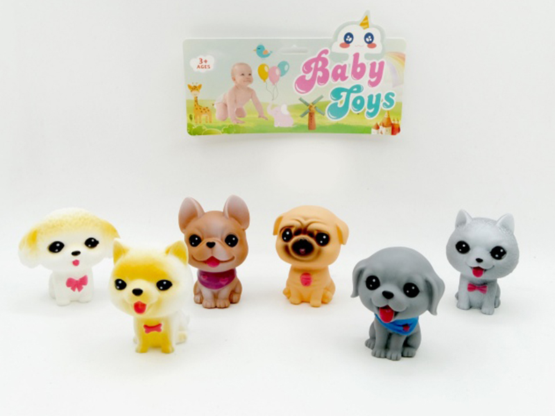 Vinyl Dog With Bb Whistle (Dog 6 /12 Color Mix)