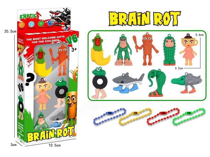 Tung Tung Tung Sahur Story Doll With Pendant Chain 6pcs