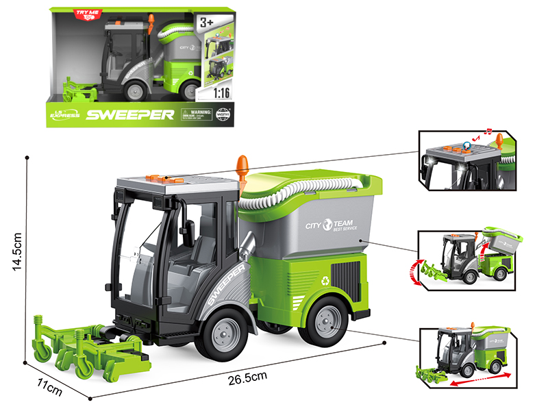 1:16 Friction Vacuum Sweeper(With Light And Sound)