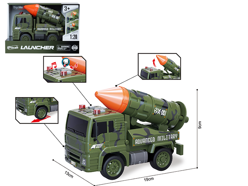 1:20 Friction Missile Vehicle With Sound And Light
