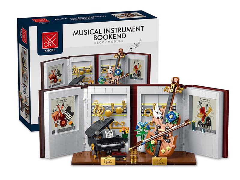 Musical Instruments Bookend(With Lights) Building Blocks 1520pcs
