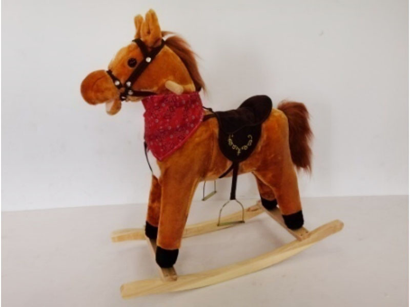 B/O Wooden Rocking Horse With Music