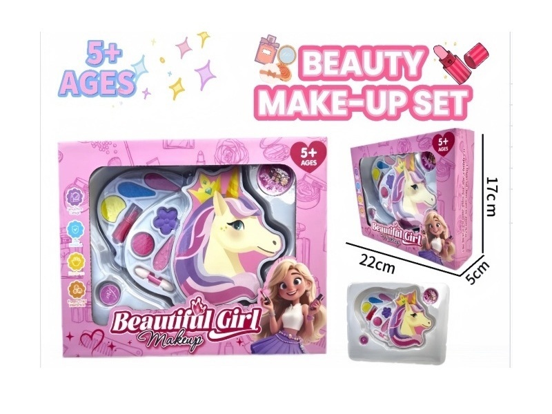 Double-layer Unicorn children's makeup accessories and toys
