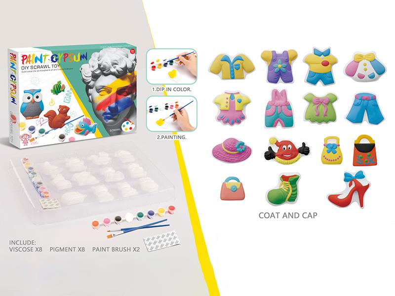 Gypsum DIY Coloring(Coat And Cap)