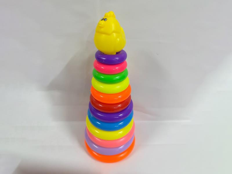 Hen Rainbow Tower Jenga Loop 12 Layers