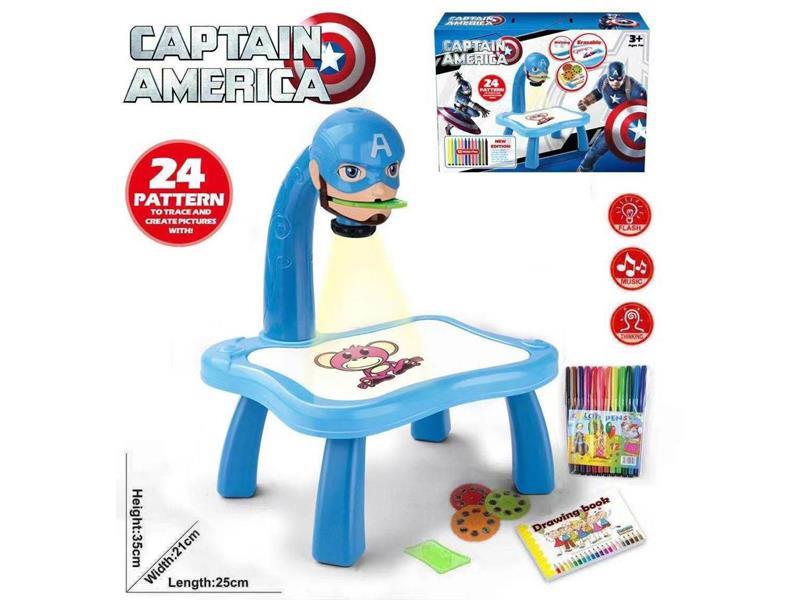 Captain America'S Projection Drawing Tablet With Music