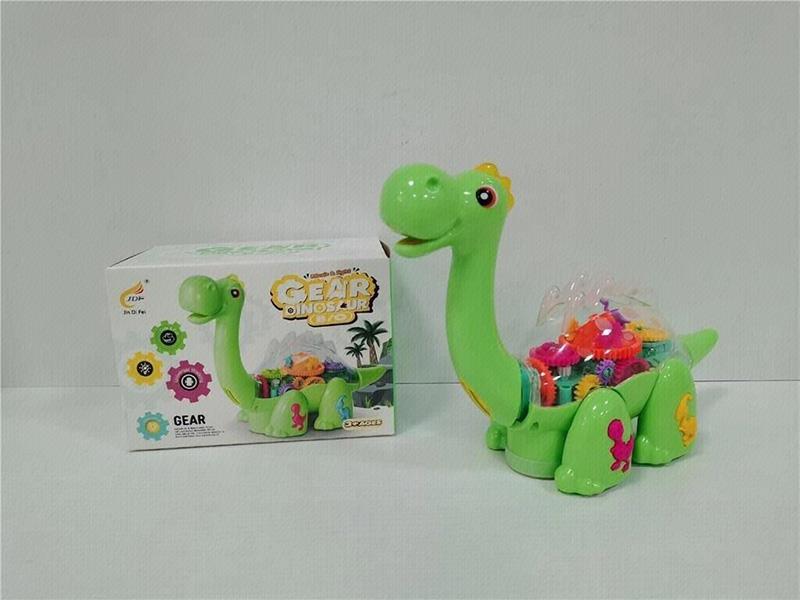 B/O Go And Bump Transparent Gear Brachiosaurus With Lights And Music