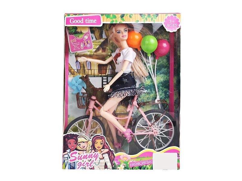 11.5-Inch 12 Joint Solid Doll+Bicycle Balloon Small Wind Bike