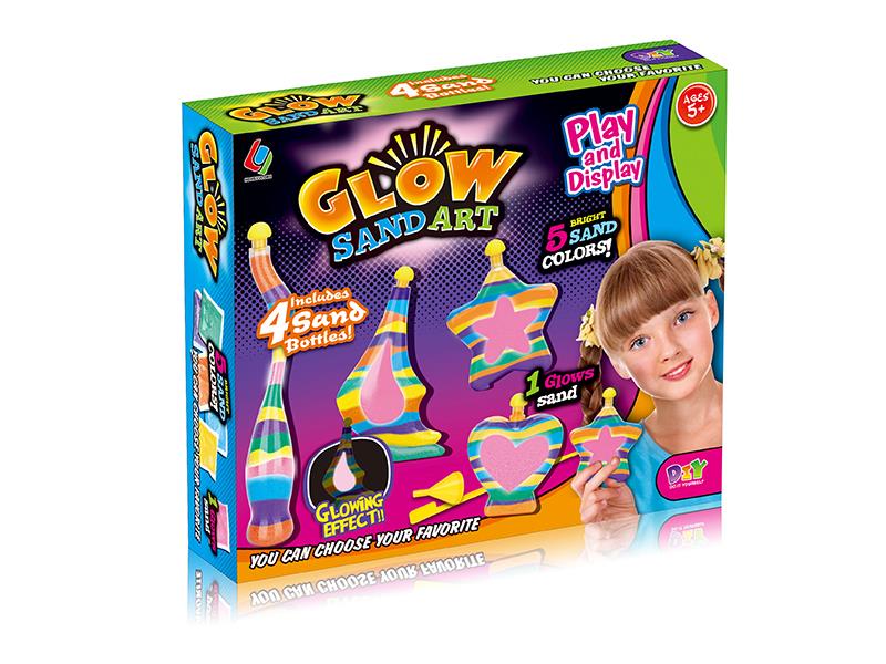Creative Kids DIY Sand Art(Glow In The Dark,4 Sand Bottles)