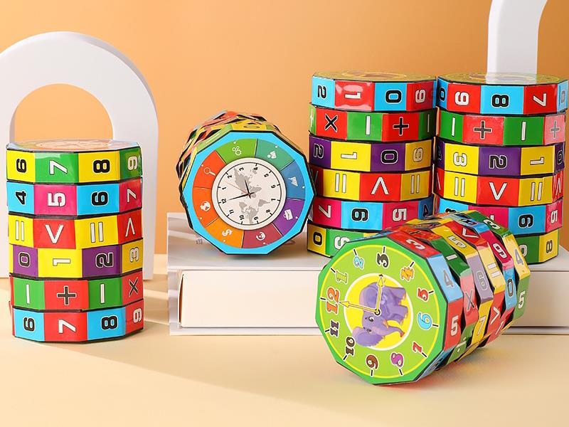 Large Digital Rubik's Cube Cylinder
