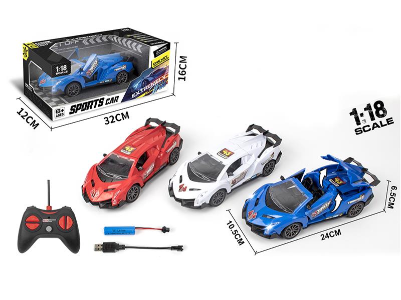 1:18 4-Channel Remote Control Convertible Car(One Key Open The Door)