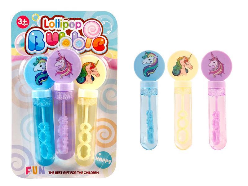 Cartoon Unicorn Bubble Stick 3pcs