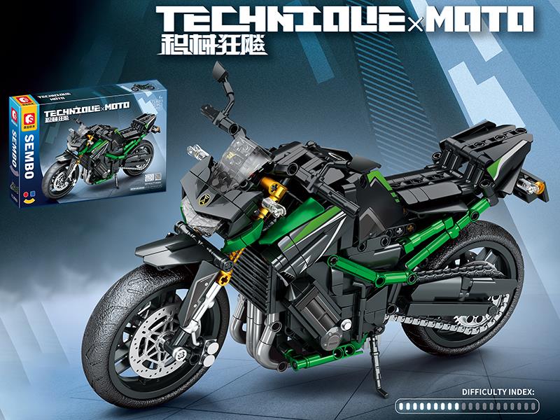 1:7 Kawasaki Z900 Motorcycle Building Blocks 872PCS